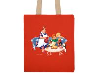 Превью для  сумка 260 г/м2 с парусиновыми ручками карлсон, красный