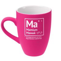 Превью для  кружка «мамий» c покрытием софт-тач, ярко-розовая (фуксия)