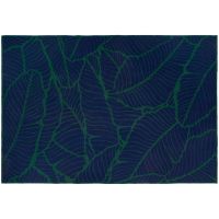 Плед In Leaf, синий с зеленым