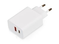 Превью для  сетевое зарядное устройство c выходами usb-a и usb-c recharger pro, быстрая зарядка qc/pd, 30 вт, белый