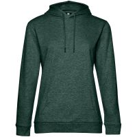 Толстовка с капюшоном женская Hoodie, темно-зеленый меланж