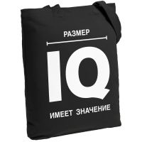Превью для  холщовая сумка «размер iq», черная