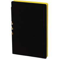 Превью для  ежедневник flexpen soft touch, недатированный, черный с желтым