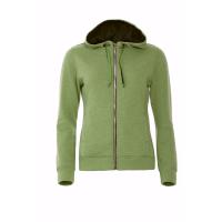 Толстовка женская Classic Hoody Full Zip, зеленый_XS, 60% хлопок, 40% полиэстер, 300 грм2