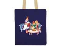 Превью для  сумка 260 г/м2 с парусиновыми ручками карлсон, синий