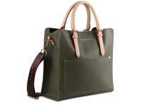 Превью для  сумка-портфель женская bugatti ella, оливковая, полиуретан, 30х11,5х28 см
