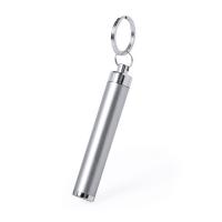 Брелок BIMOX с фонариком, серый, пластик, L=8,5 см, D=1.4 см