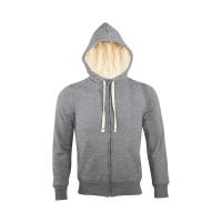 Толстовка "Sherpa", серый меланж_XL, 80% хлопок, 20% полиэстер, мольтон 280 г/м2