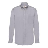 Рубашка "Long Sleeve Oxford Shirt", светло-серый_XL, 70% х/б, 30% п/э, 135 г/м2