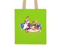 Превью для  сумка 260 г/м2 с парусиновыми ручками карлсон, зеленое яблоко