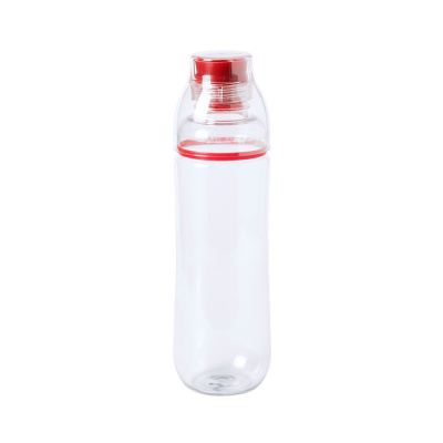 Бутылка для воды FIT, 700 мл; 24,5х7,4см, прозрачный с красным, пластик rPET