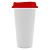 Превью для  стакан с крышкой color cap white, белый с красным