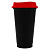 Превью для  стакан с крышкой color cap black, черный с красным