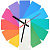 Превью для  часы настенные transformer clock. white & multicolor