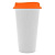 Превью для  стакан с крышкой color cap white, белый с оранжевым